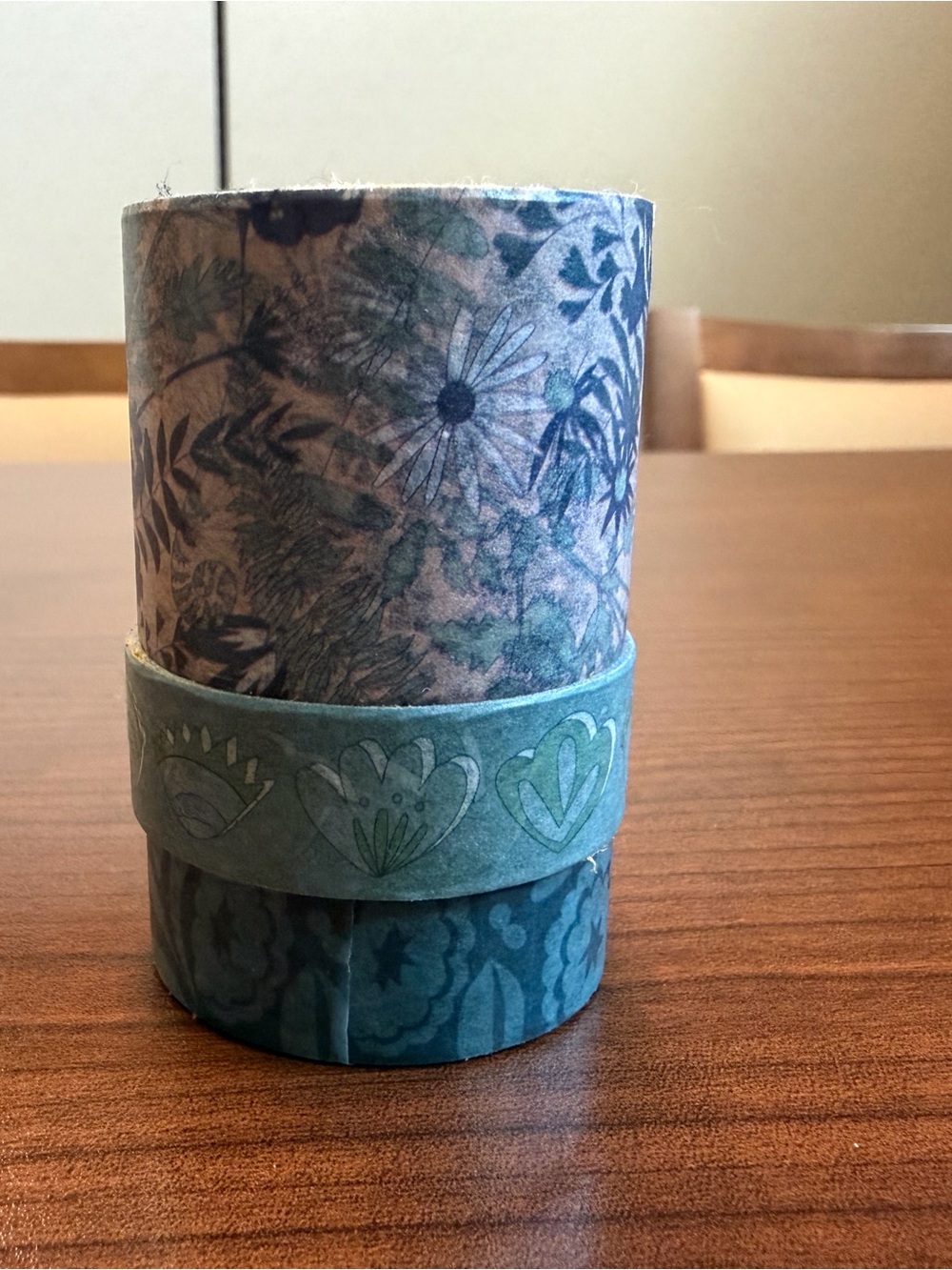 Decorative Blue Floral Washi Tape Set